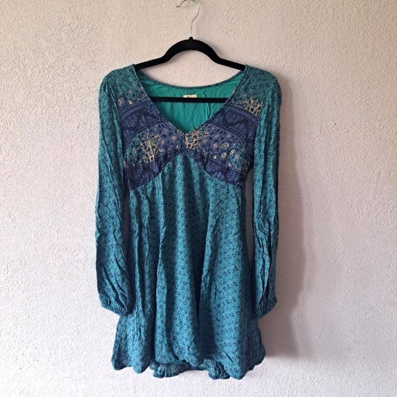 Hollister Dresses & Skirts - Hollister Boho Teal Mini dress